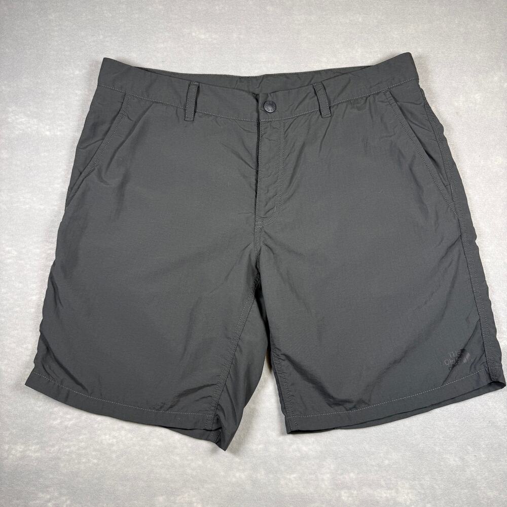 The North Face mens flashdry shorts - trunks zip fly hybrid dark gray size 36